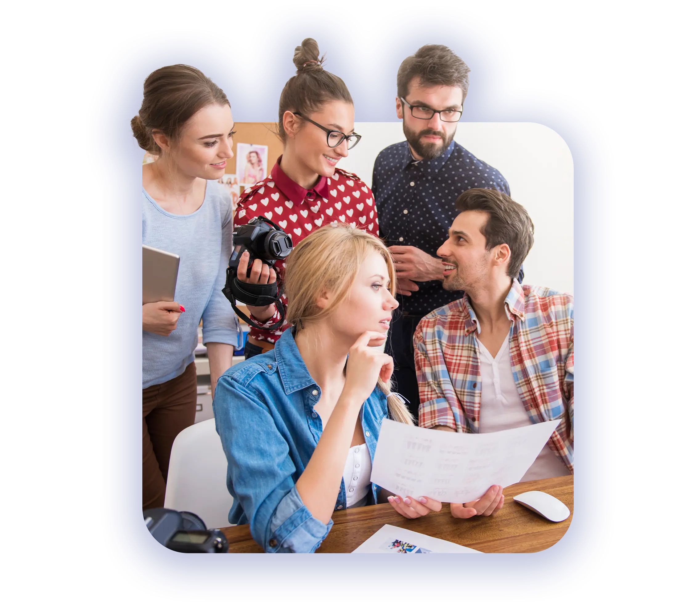 Outsource Creative Services a small creative team talking about their succesful marketing campaign