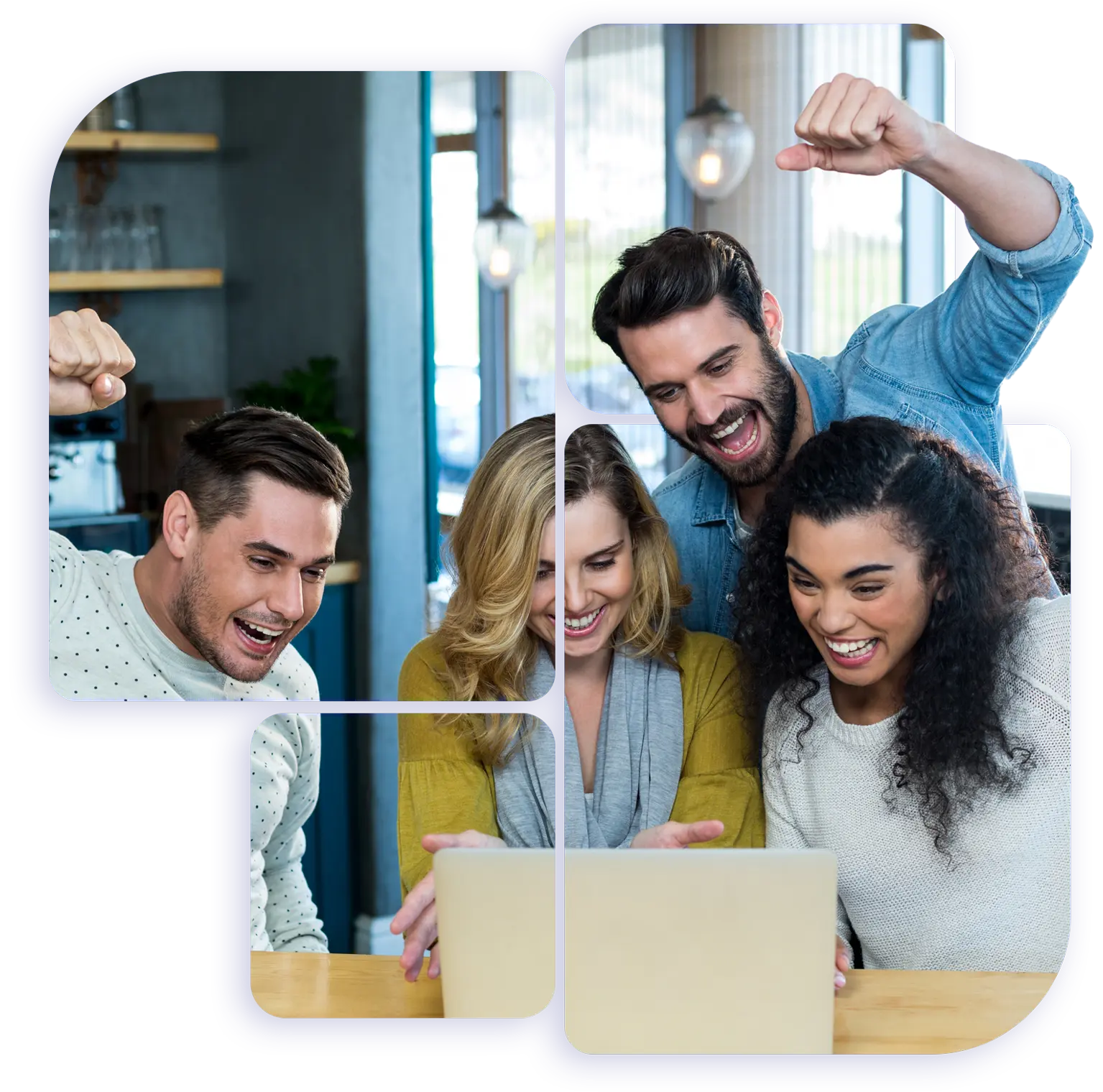 Fostering Optimisation Culture a small business team of four celebrating their business transformation