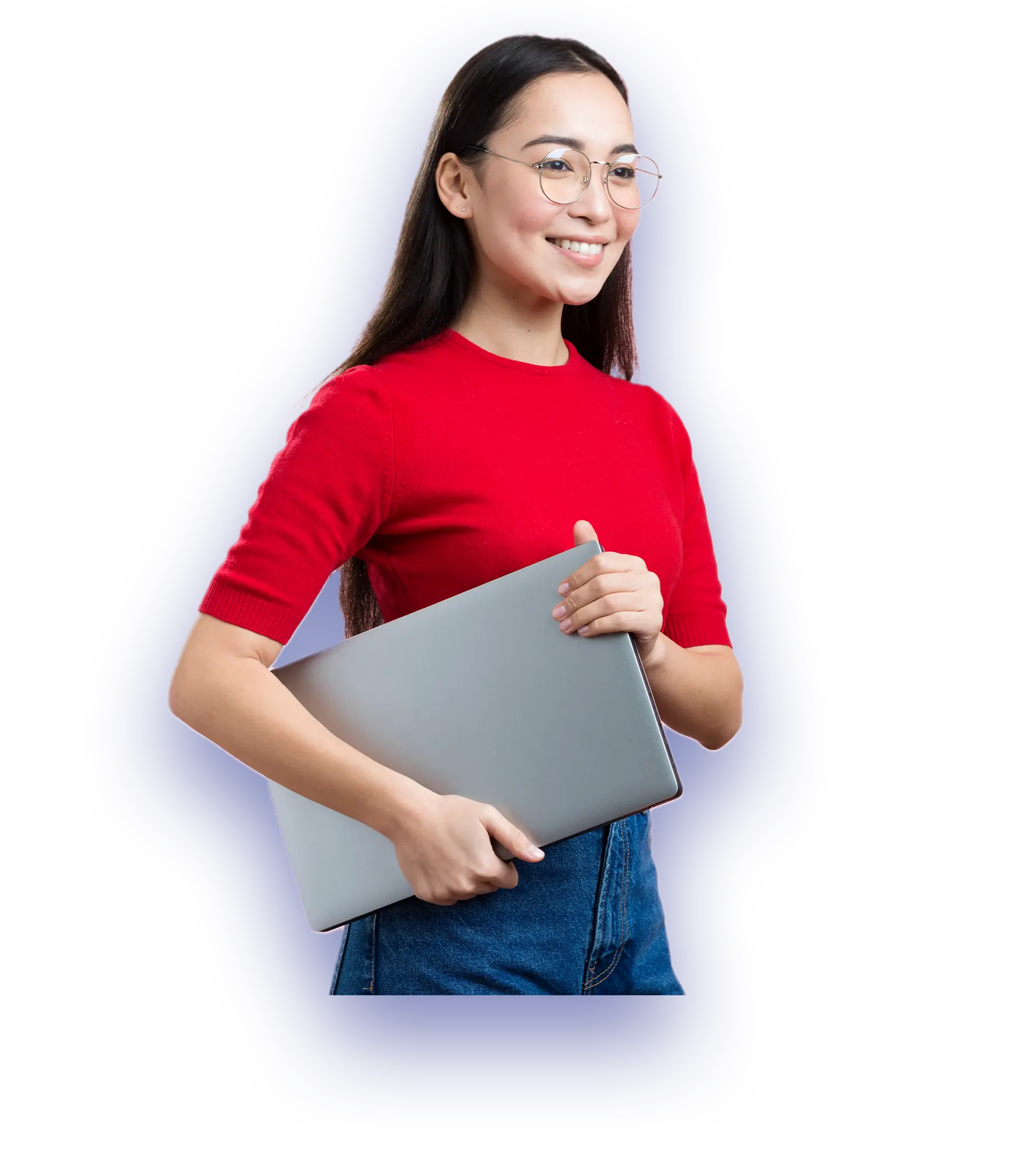 Outsourced IT Solutions female IT support staff holding a laptop