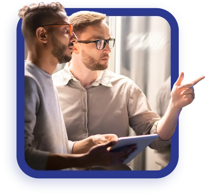 fostering a resilient security culture two male cybersecurity engineers proactively monitoring for threats