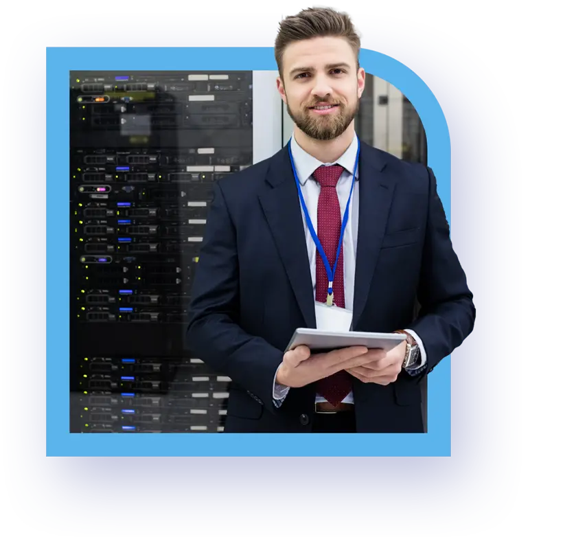 Fostering a resilient Security Culture an expert IT Infra staff checking the server