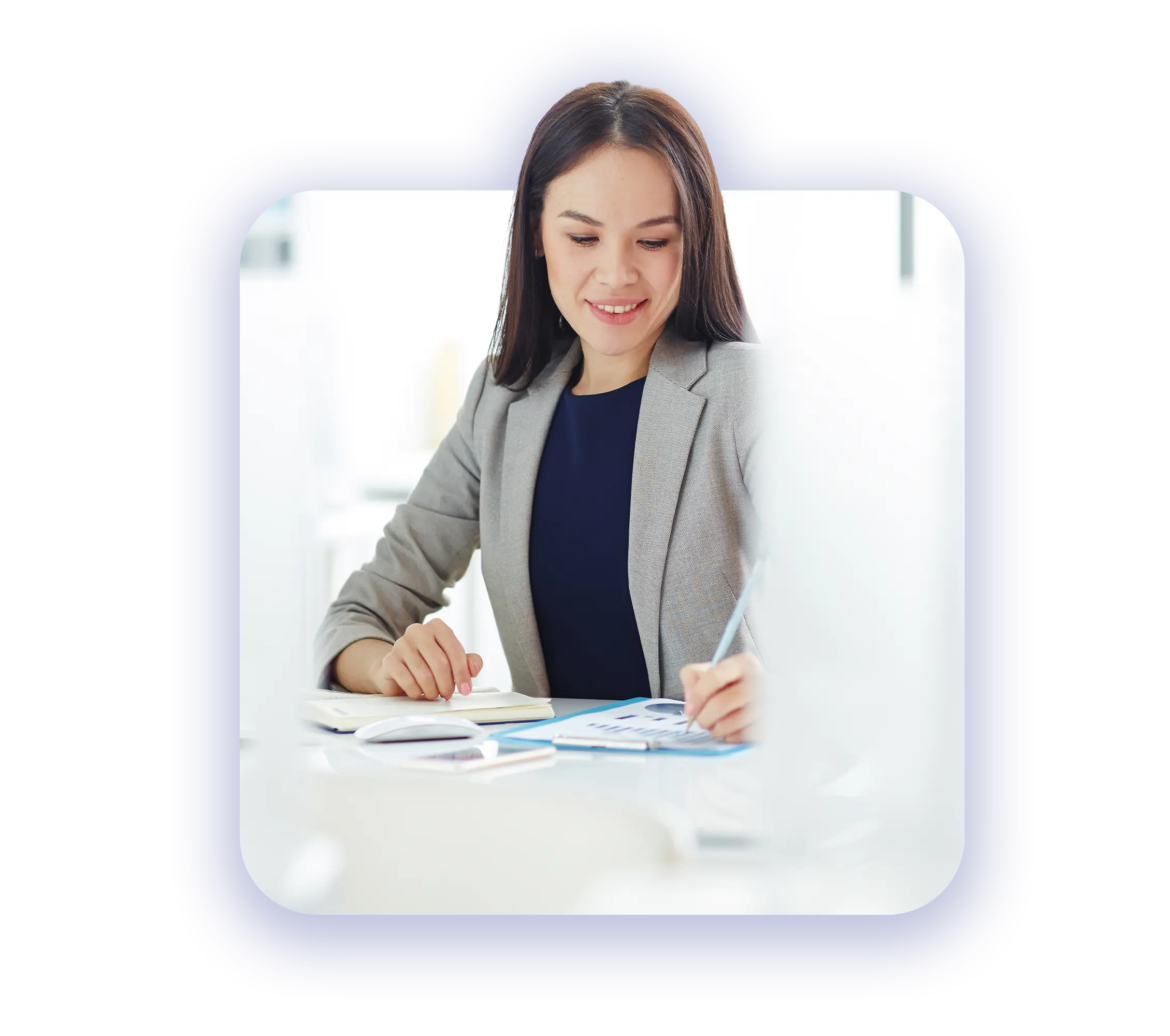 trusted tax compliance and accounting services - professional woman taking notes