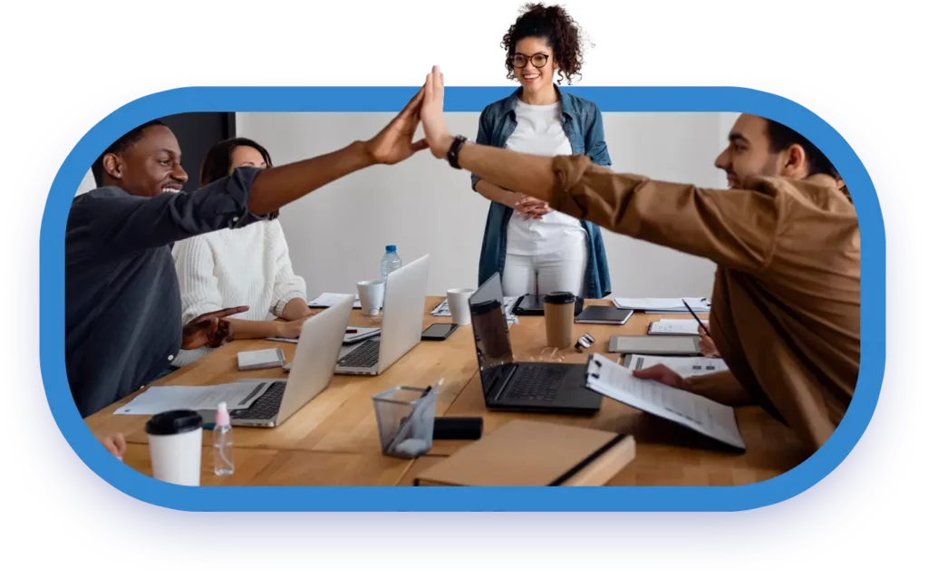 The TGS Network a small team of young professionals celebrating a sustainable program